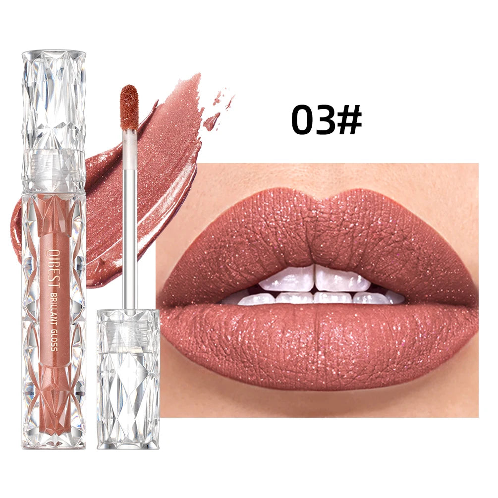 Diamond Matte Purple Sparkling Waterproof Lipgloss
