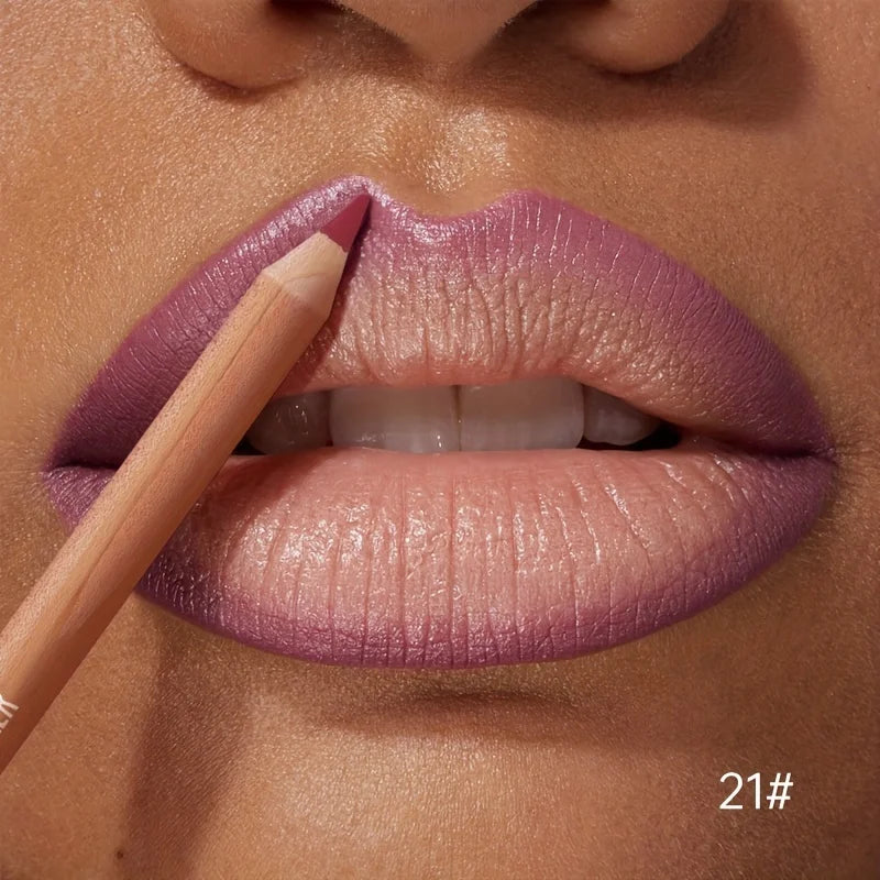 1pc Matte Lipstick & Liner Pen, Waterproof, Long-Lasting, Non-Stick, Berry Shades for All Skin Types