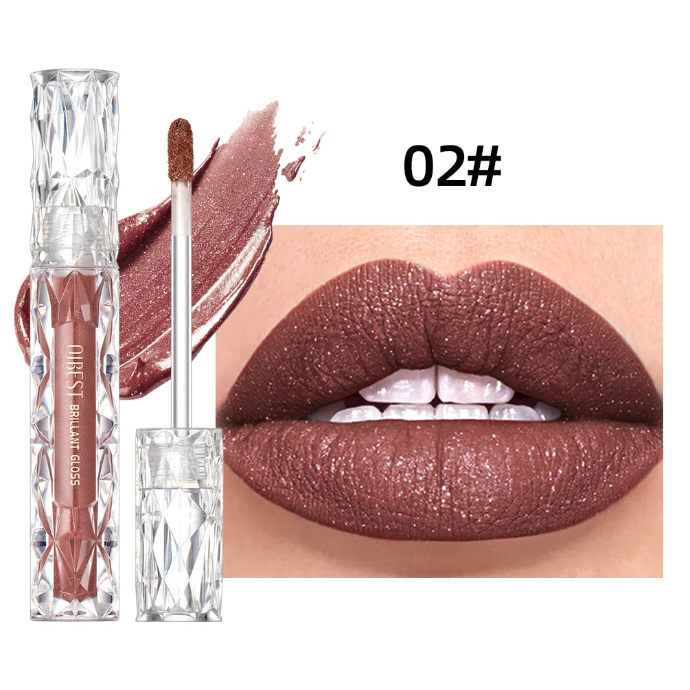 Diamond Matte Purple Sparkling Waterproof Lipgloss