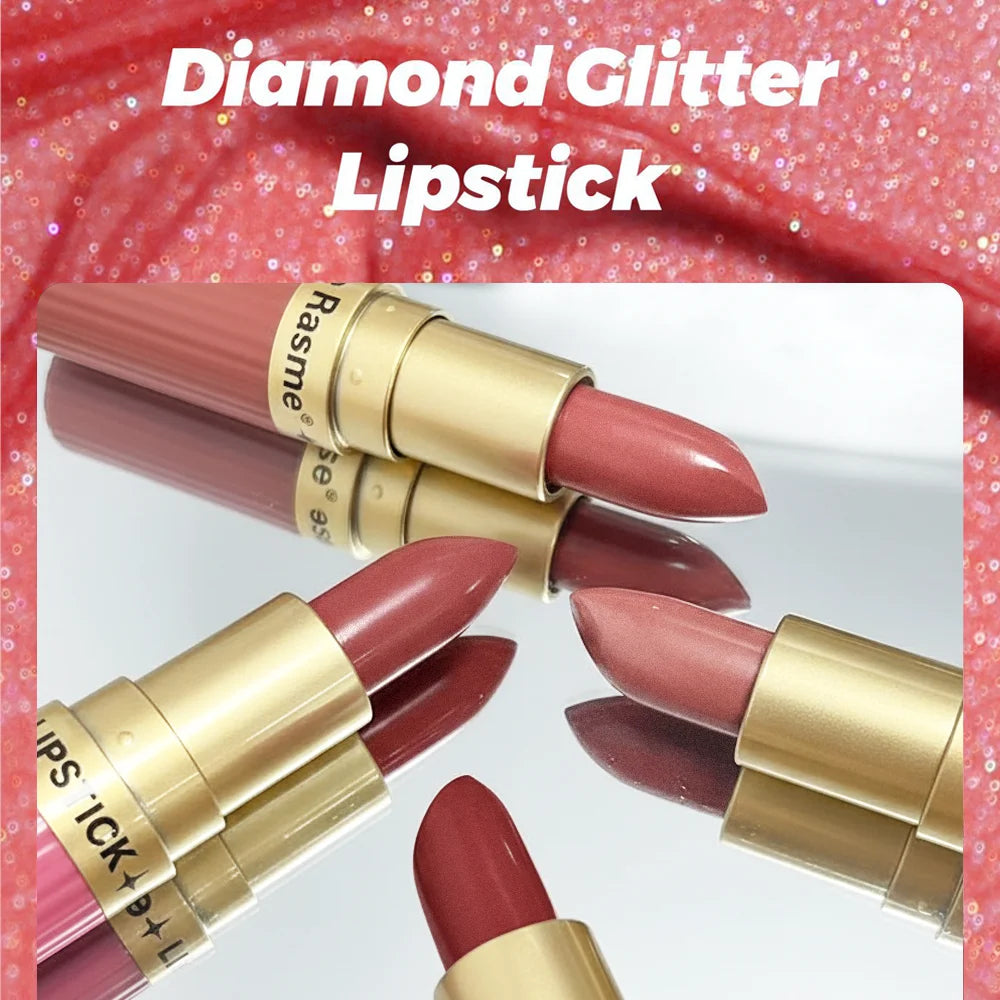 Waterproof Pearlescent Pink Glitter Velvet Lipstick