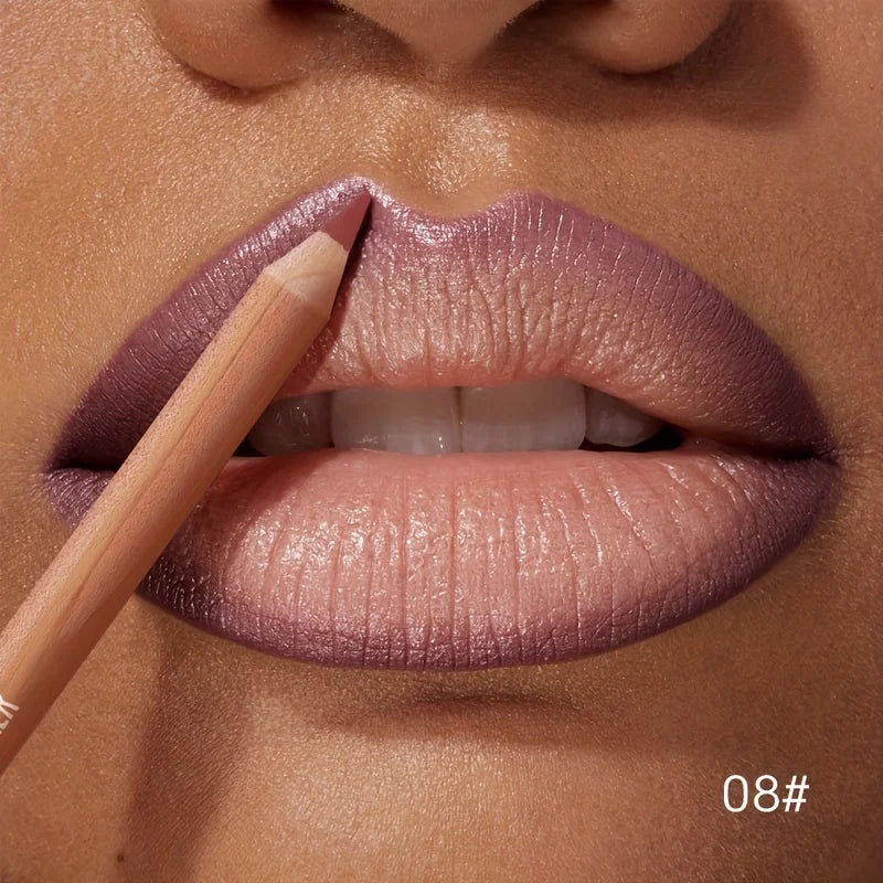 1pc Matte Lipstick & Liner Pen, Waterproof, Long-Lasting, Non-Stick, Berry Shades for All Skin Types