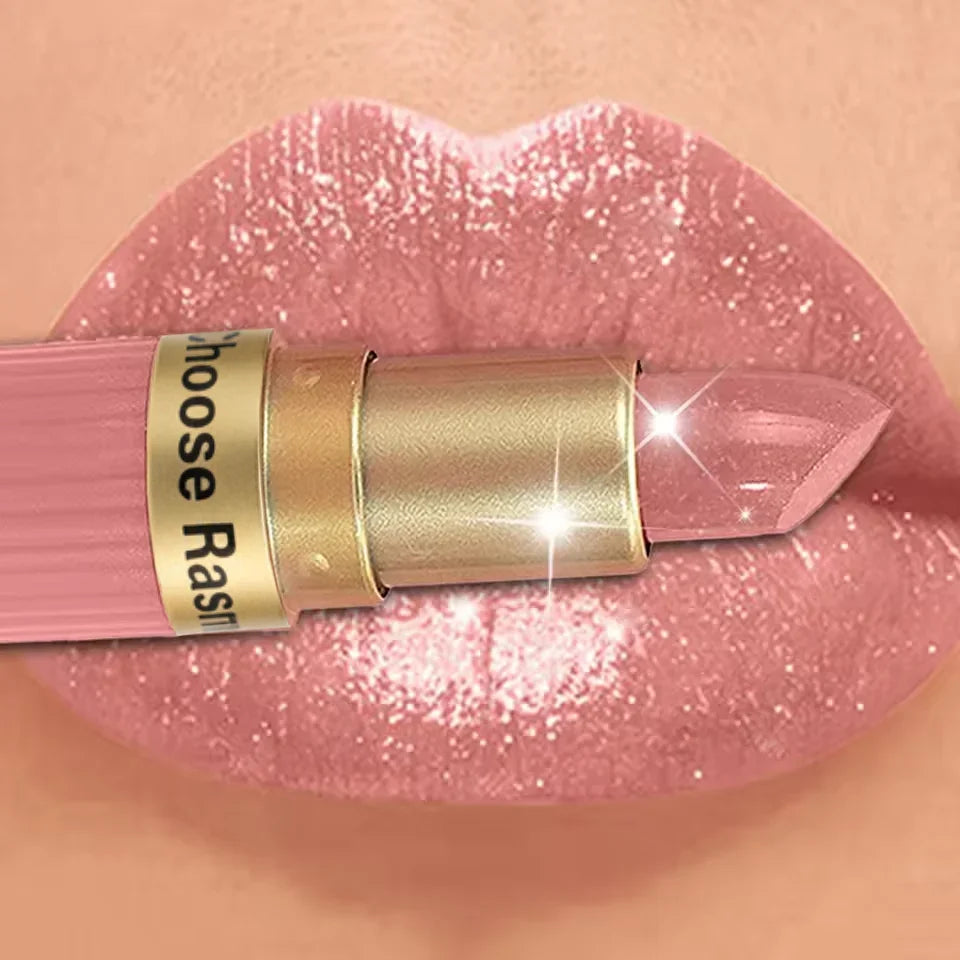 Waterproof Pearlescent Pink Glitter Velvet Lipstick