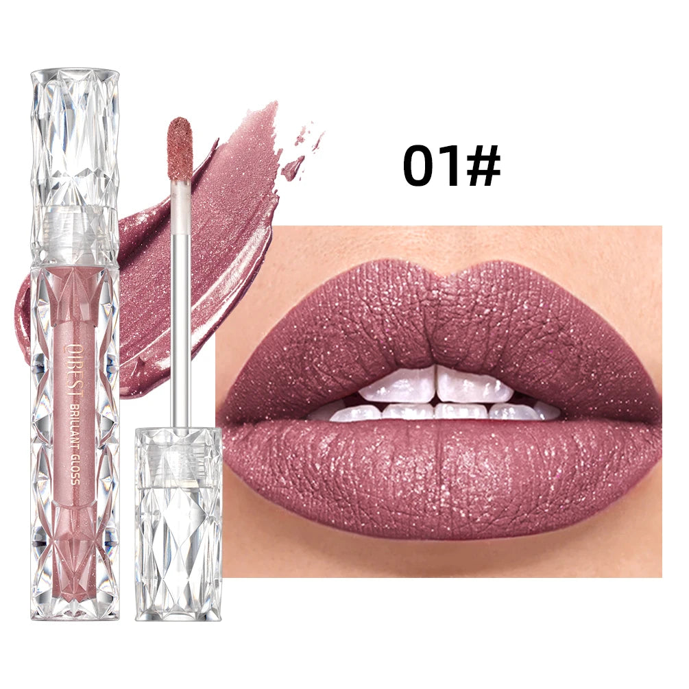 Diamond Matte Purple Sparkling Waterproof Lipgloss